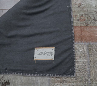 Evine - Gray Patchwork Rug - Thumbnail