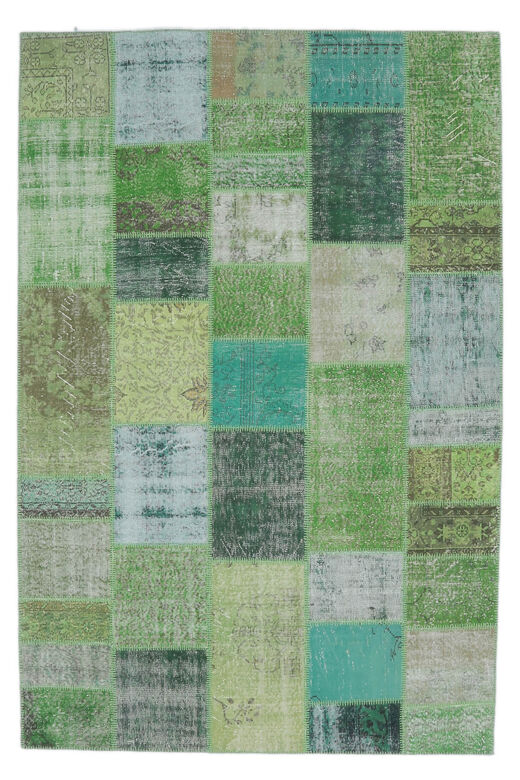 Evrim - Green Patchwork Rug