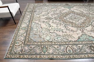 Faded Pink Handmade Persian Vintage Rug - Thumbnail