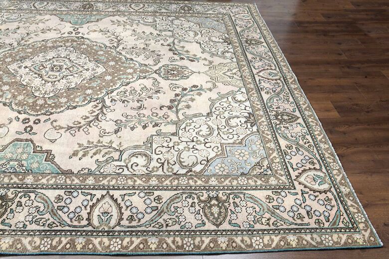 Faded Pink Handmade Persian Vintage Rug