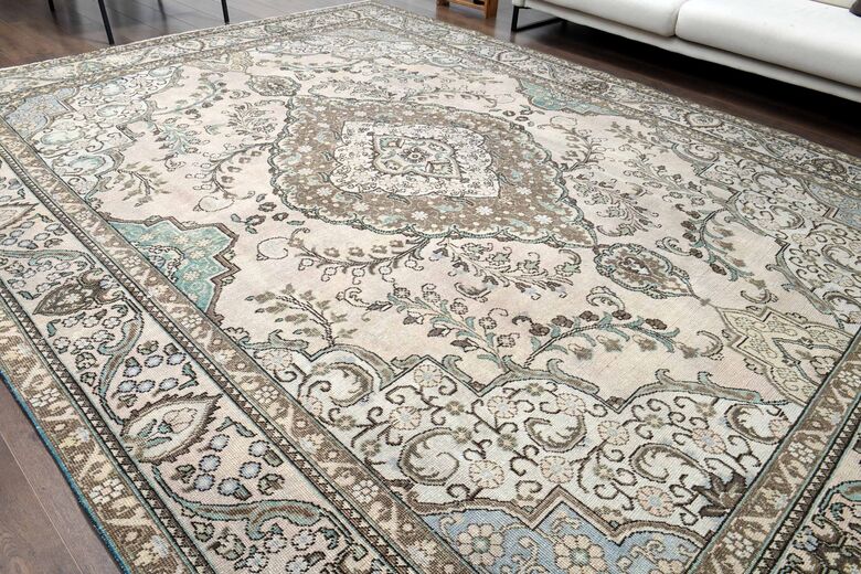 Faded Pink Handmade Persian Vintage Rug