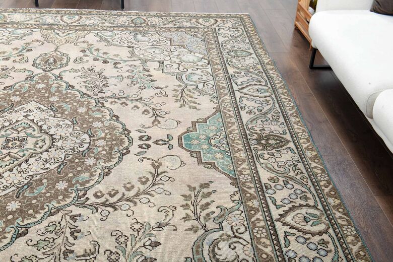 Faded Pink Handmade Persian Vintage Rug