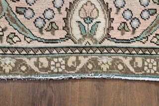 Faded Pink Handmade Persian Vintage Rug - Thumbnail