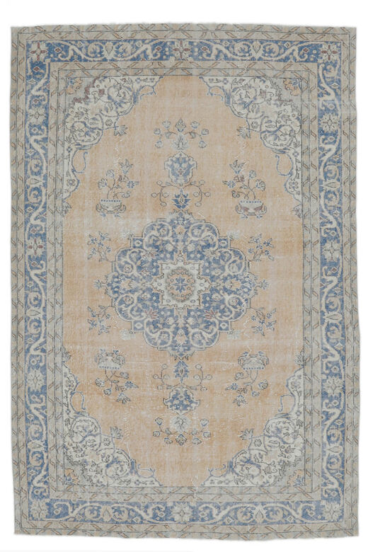 Feride - Turkish Oriental Orange Area Rug