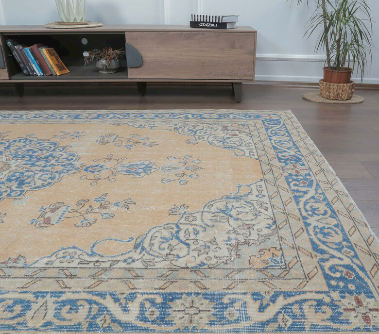 Feride - Turkish Oriental Orange Area Rug