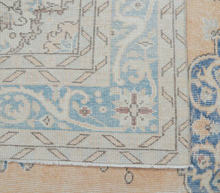 Feride - Turkish Oriental Orange Area Rug - Thumbnail