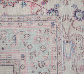 Feyzam - Bordered Floral Vintage Rug - Thumbnail