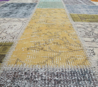 Gabriella - 1970's Vintage Patchwork Rug - Thumbnail