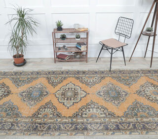 Goksel - Oushak Oriental Wide Runner Rug - Thumbnail