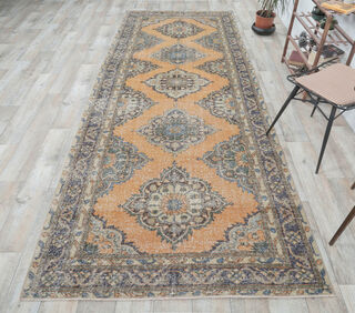 Goksel - Oushak Oriental Wide Runner Rug - Thumbnail