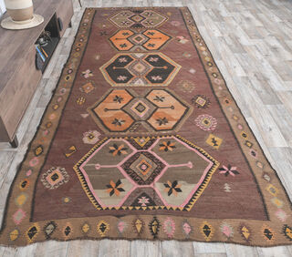 Gozdem - Extra Wide Kilim Runner - Thumbnail