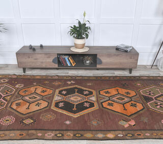 Gozdem - Extra Wide Kilim Runner - Thumbnail