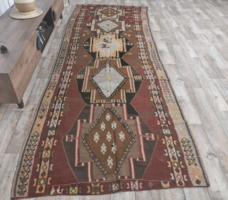 Gracelynn - Wide Runner Vintage Kilim Rug - Thumbnail