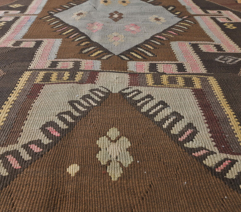 Gracelynn - Wide Runner Vintage Kilim Rug