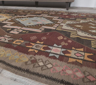 Gracelynn - Wide Runner Vintage Kilim Rug - Thumbnail