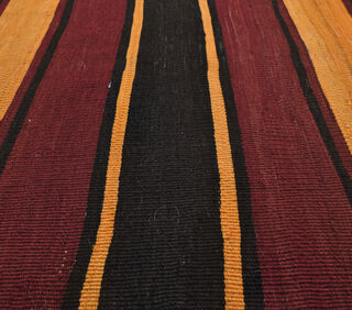 Gulcicek - 1980's Striped Kilim - Thumbnail