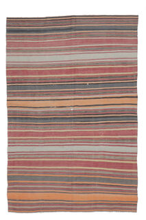 Gulcin - Striped Kilim Rug - Thumbnail