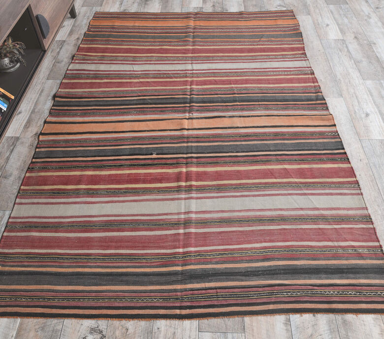 Gulcin - Striped Kilim Rug