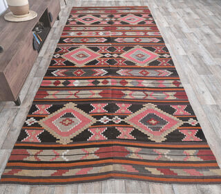 Gulshah - Wide Runner Kilim Rug - Thumbnail