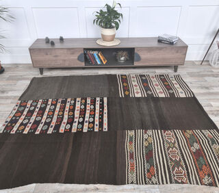 Gumush - Traditional Ethnic Flatweave Rug - Thumbnail