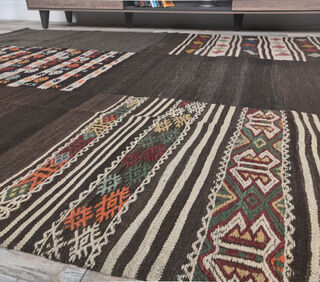 Gumush - Traditional Ethnic Flatweave Rug - Thumbnail