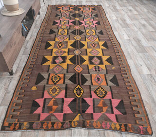 Gunhan - Long Area Kilim Rug - Thumbnail