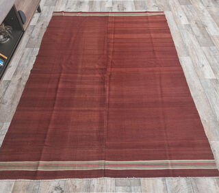 Gunsu - Red Solid Kilim - Thumbnail