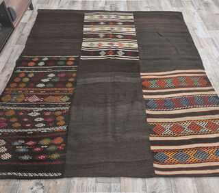 Gurkan - Original Vintage Flatweave Rug - Thumbnail