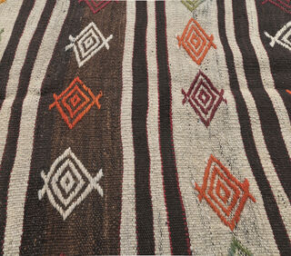 Gurkan - Original Vintage Flatweave Rug - Thumbnail