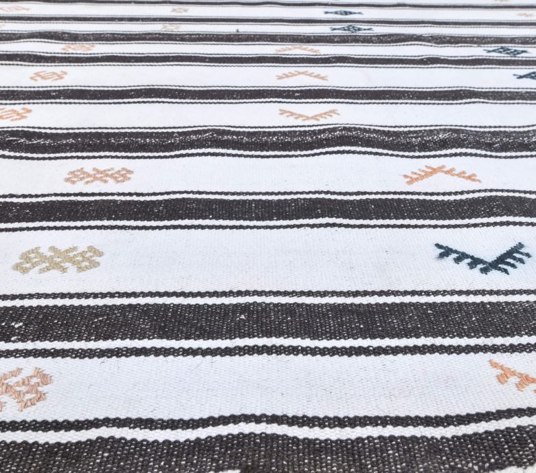 Hale - Black & White Kilim Rug