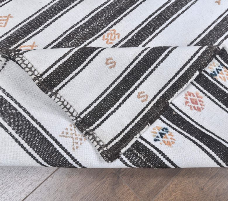 Hale - Black & White Kilim Rug