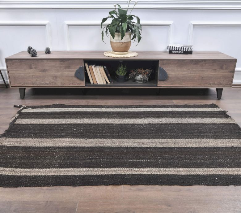 Halle - Black Striped Kilim