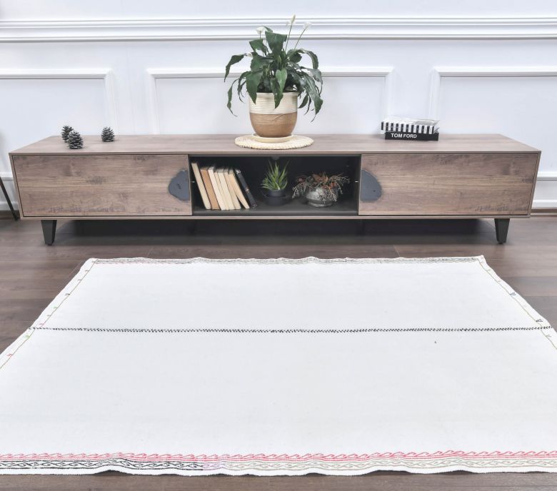 Hanane - Vintage White Kilim