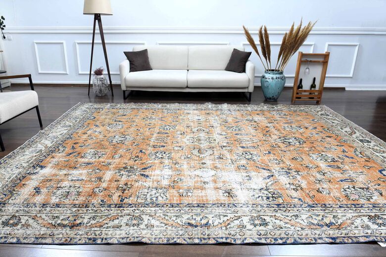 Handmade Oversized bohemian rug