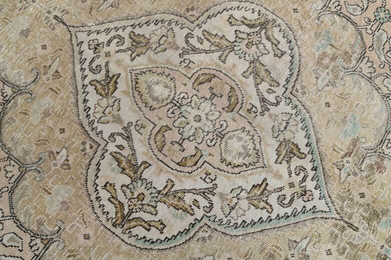 Handmade oversized vintage rug 