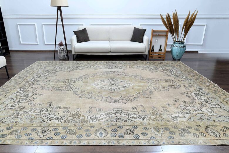 Handmade Persian Large Vintage Rug