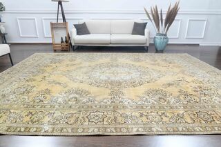 Handmade Oversized Vintage Rug - Thumbnail