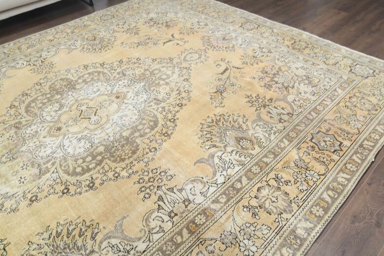 Handmade Oversized Vintage Rug