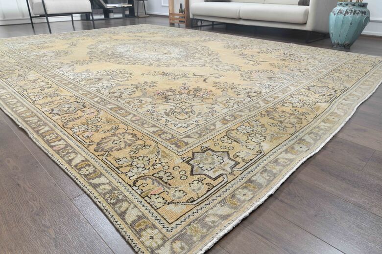 Handmade Oversized Vintage Rug