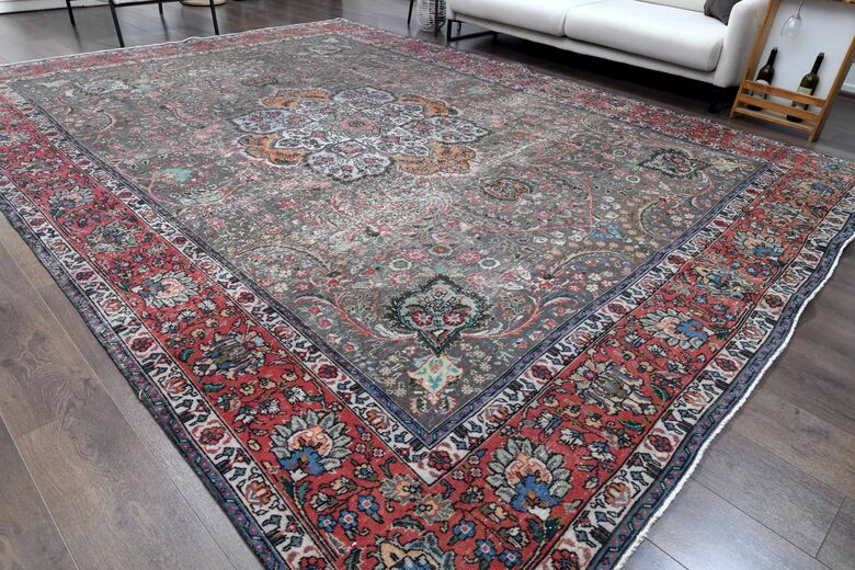 Handmade Persian Large Vintage Rug