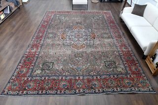 Handmade Persian Large Vintage Rug - Thumbnail