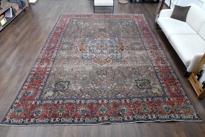 Handmade Persian Large Vintage Rug