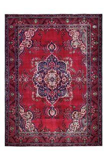 Vibrant Pink Handmade Persian Vintage Rug - Thumbnail