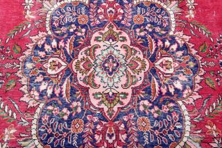 Vibrant Pink Handmade Persian Vintage Rug - Thumbnail