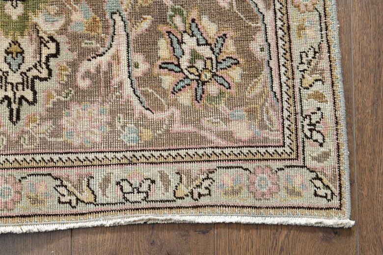 Faded Pink Handmade Persian Vintage Rug