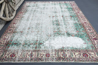 Distressed Vintage Area Rug - Thumbnail