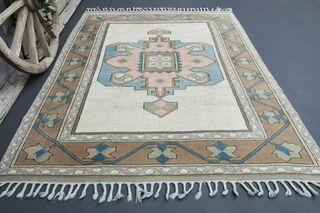 Tasseled Handmade Vintage Area Rug - Thumbnail