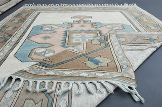 Tasseled Handmade Vintage Area Rug - Thumbnail