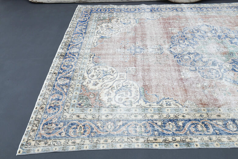 Distressed Antique Area Rug