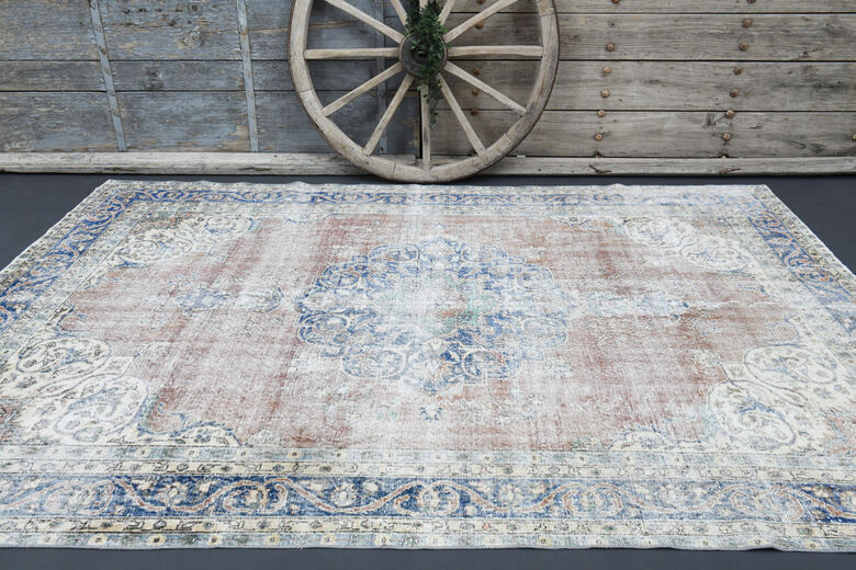 Distressed Antique Area Rug